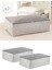 2'li Set Gri Home Sweet Home Mega Boy Baza Yatak Altı Dolap Içi Yastık Yorgan Kazak Elbise Hurcu 1