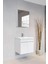 Star Banyo Dolabı Seti ( 60 cm Parlak Beyaz Aynalı Lavabolu Mdf ) 1