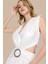 Tokalı Cut Out Katlı Mini Elbise 5