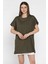 Kol Katlamalı Bisiklet Yaka Kadın Uzun Tişört (M-L-Xl Uyumludur) P-00016852 1
