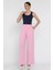 Kadın Bel Lastikli Bol Paça Pantolon P-00016612 2