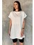 Kol Katlamalı Bisiklet Yaka Kadın Uzun Tişört (M-L-Xl Uyumludur) P-00016852 1