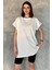 Kol Katlamalı Bisiklet Yaka Kadın Uzun Tişört (M-L-Xl Uyumludur) P-00016852 2