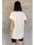 Kol Katlamalı Bisiklet Yaka Kadın Uzun Tişört (M-L-Xl Uyumludur) P-00016852 3