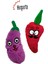 Hışırtı Sesli Kedi Oyuncak Seti (2’li) – Peluş Patlıcan & Biber Catnipli Kedi Oyuncakları 1