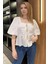 Kare Yaka Ön Bağlamalı Kadın Bluz P-00016633 1