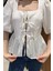 Kare Yaka Ön Bağlamalı Kadın Bluz P-00016633 4
