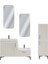 Lotus Lake Kapaklı Boy Dolaplı Mdf Banyo Dolabı 115 cm Krem 1