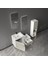 Lotus Lake Kapaklı Boy Dolaplı Mdf Banyo Dolabı 115 cm Krem 3