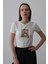 Baskı Detaylı T-Shirt - Ekru 1