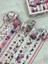 Masking Tape Çiçek ve Kalp Temalı 10'lu Pembe Kutu Washi Bant Set / Washi Tape / Bullet Journal 2