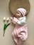 Pembe Hastane Çıkışı Set (Body, Pantolon, Bere, Eldiven) 3