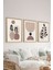 3 Parça Ahşap Çerçeve Görünümlü Mdf Poster Tablo Seti - Set 60 1