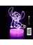 Sevimli Anime Figürü Yıldız Bebek Hayvanlar Stitch Lilo ve Stitch 3D LED Optik Illüzyon Uzaktan Kumandalı Uyku 7 Renk Yatak Odası U Masa Lambası Çocuklar Doğum Günü Yılbaşı Hedi (Yurt Dışından) 1