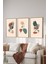 3 Parça Ahşap Çerçeve Görünümlü Mdf Poster Tablo Seti - Set 123 1