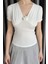 Gül Detaylı V Yaka Kadın Bluz P-00016474 4