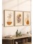 3 Parça Ahşap Çerçeve Görünümlü Mdf Poster Tablo Seti - Set 101 1