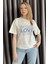 Love Taşlı Bisiklet Yaka Kadın Tişört P-00016715 1