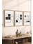 3 Parça Ahşap Çerçeve Görünümlü Mdf Poster Tablo Seti - Set 34 1