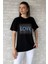 Love Taşlı Bisiklet Yaka Kadın Tişört P-00016715 1