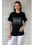 Love Taşlı Bisiklet Yaka Kadın Tişört P-00016715 2