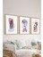 3 Parça Ahşap Çerçeve Görünümlü Mdf Poster Tablo Seti - Set 103 1