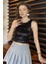 Kadın Pul Payetli Sıfır Kol Bluz P-00016478 2