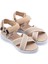Kadın Çapraz Bant Günlük Sandalet SS001-0159 Bej 2