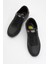 Erkek Günlük Cilt Sneaker Ayakkabı Siyah - Füme 5