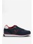 Erkek Günlük Cilt Sneaker Ayakkabı Lacivert - Beyaz 1