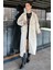 Kadın Bel Kuşaklı Yırtmaçlı Oversize Trençkot P-00016316 1