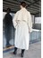 Kadın Bel Kuşaklı Yırtmaçlı Oversize Trençkot P-00016316 5