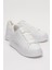 Unisex Yüksek Taban Günlük Spor Sneaker Ayakkabı Beyaz 2