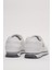 Erkek Günlük Cilt Sneaker Ayakkabı Beyaz - Füme 4