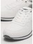 Erkek Günlük Cilt Sneaker Ayakkabı Beyaz - Füme 5