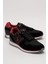 Erkek Günlük Casual Sneaker Ayakkabı Siyah-Kırmızı Leona 2