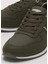 Erkek Günlük Cilt Sneaker Ayakkabı Haki - Bej 5
