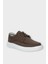 Erkek Keten Gabardin Kumaş Günlük Sneaker Ayakkabı Siyah 2