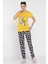 Kadın Baskılı Yarım Kol Pijama Takımı P-00016647 2