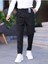 Erkek Örme Kumaş Pileli Duble Paça Rahat Kalıp Casual Jogger Pantolon 1