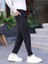 Erkek Örme Kumaş Pileli Duble Paça Rahat Kalıp Casual Jogger Pantolon 2