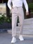 Erkek Örme Kumaş Pileli Duble Paça Rahat Kalıp Casual Jogger Pantolon 1