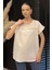 Nakışlı Kadın Keten Bluz P-00016408 1