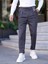 Erkek Örme Kumaş Pileli Duble Paça Rahat Kalıp Casual Jogger Pantolon 1