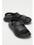 Unisex Ortopedik Deniz Havuz Terliği Sandalet SİYAH 2