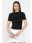 Kadın Omuz ve Bel Drapeli Kısa Kol Bluz P-00016374 1