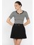 Kadın Bel Kemer Detaylı Pileli Şortlu Mini Etek P-00016327 2