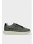 Erkek Keten Gabardin Kumaş Günlük Sneaker Ayakkabı Füme 1