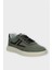 Erkek Keten Gabardin Kumaş Günlük Sneaker Ayakkabı Füme 2