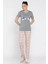 Kadın Baskılı Yarım Kol Pijama Takımı P-00016636 2